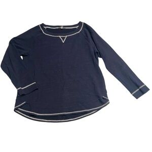 Talbots‎ Navy Stretch Long Sleeve SPF 50 Top (Medium Petite)